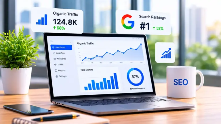 modern seo analytics workspace